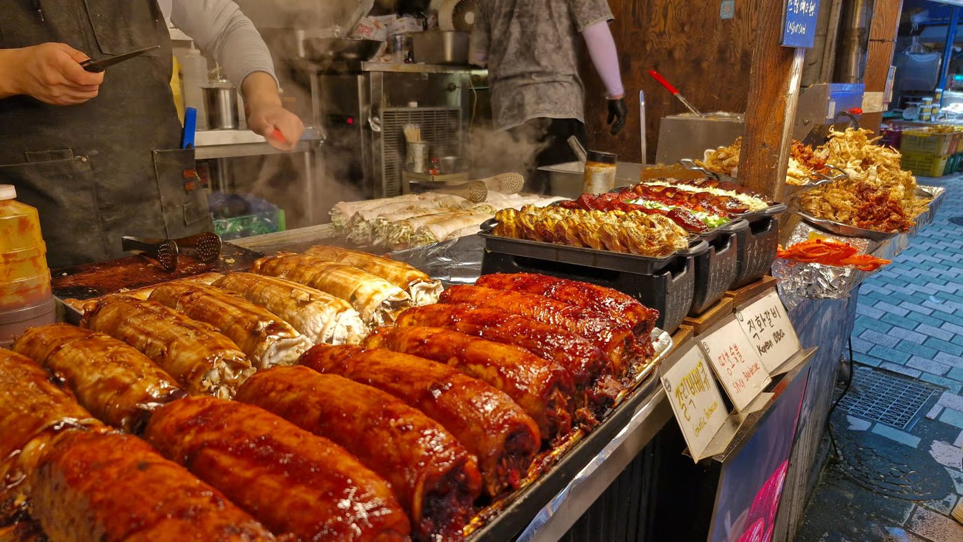 Street food at Seogwipo Olle Market